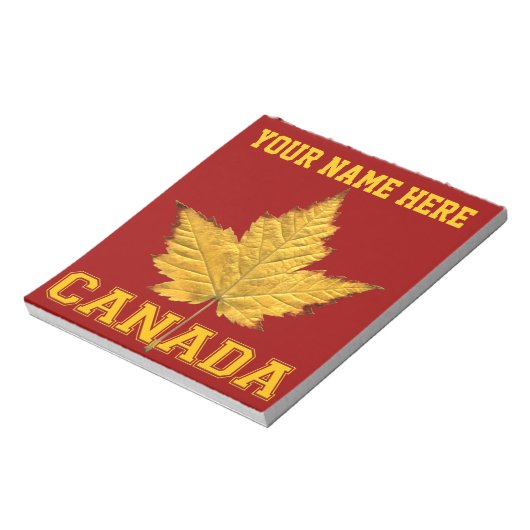 Canada Maple Leaf Souvenir Canada Varsity Notepad Notitieblok (Gedraaid)