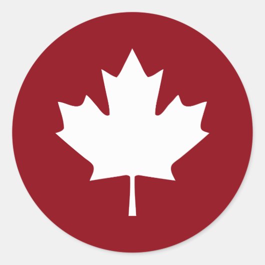 Canada Maple Leaf Sticker - omgekeerde kleuren (Voorkant)