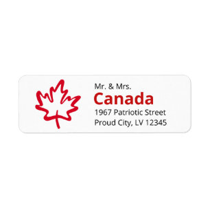 Canada Maple Leaf Trots en vrij patriottisch Etiket