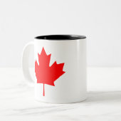 Canada - Maple Leaf Tweekleurige Koffiemok (Voorkant links)