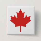 Canada Maple Leaf Vierkante Button 5,1 Cm (Voorkant)