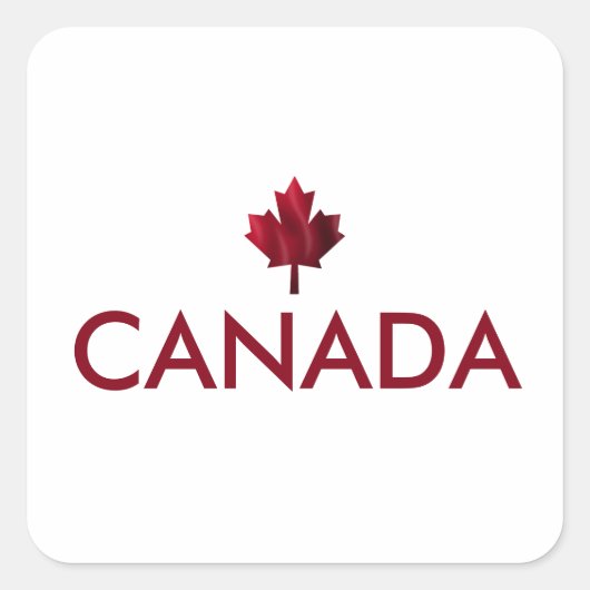 Canada Maple Leaf Vierkante Sticker (Voorkant)