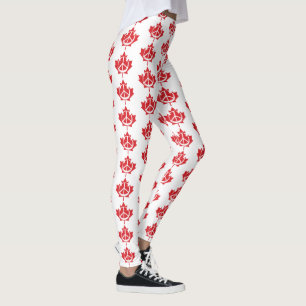 Canada Maple Leaf Vredessymbool Patriottisch vrij Leggings