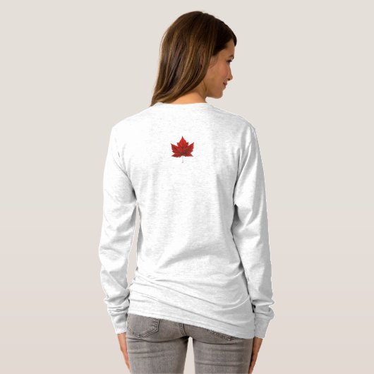 Canada Maple Leaf Women's Long Meve Shirt (Achterkant volledig)