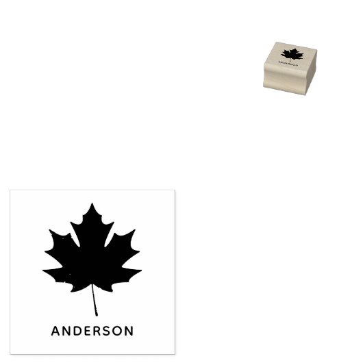 Canada Maple Leaf wood Rubberstempel (Gestempeld)