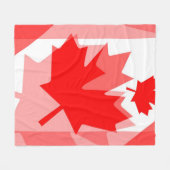 CANADA met gelaagde stijl voor Canadese maapelblad Fleece Deken (Voorkant (Horizontaal))