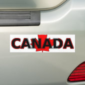Canada met Leaf Bumpersticker (Op auto)