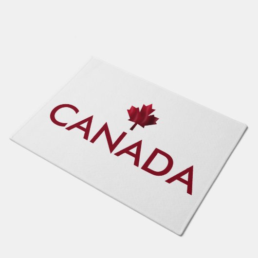 Canada met Red Maple Leaf Deurmat (Schuin)