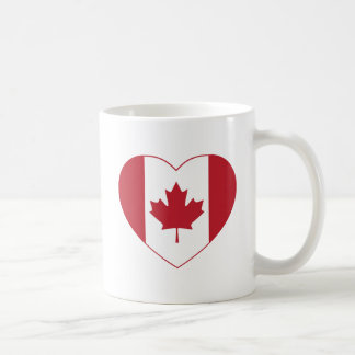 Canada Mok voor hartkoffie op de vlag