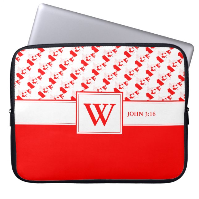 CANADA Monogram Christelijke Scriptlaptop Laptop Sleeve (Voorkant)