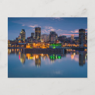 Canada, Montreal, silhouet en Oude Haven Briefkaart