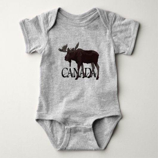 Canada Moose Baby Bodysuit Canada Baby Souvenir (Voorkant)