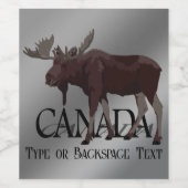Canada Moose Bottle Étiquettes Custom Moose Étique (Étiquettes simples)