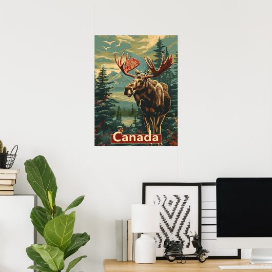 Canada Moose  Poster (Thuiskantoor)