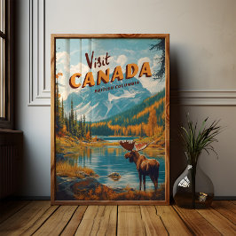 Canada Moose Poster – Vintage Travel Art