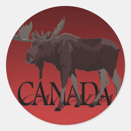 Canada Moose Stickers Custom Canada Stickers (Voorkant)