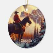 Canada Mounty Rockies Christmas Tree Ornament (Links)