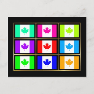 Canada Multihue Flags Briefkaart