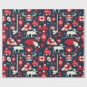 Canada naadloos patroon cadeaupapier (Vlak)