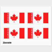canada - naam van het vlaggensymbool rechthoekige sticker (Vel)
