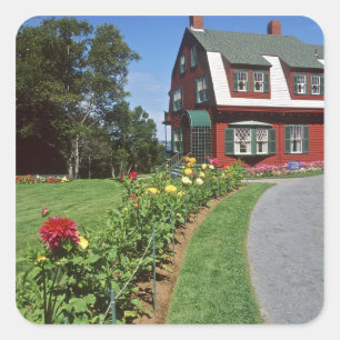 Canada, New Brunswick, Campobello Island. 2 Vierkante Sticker