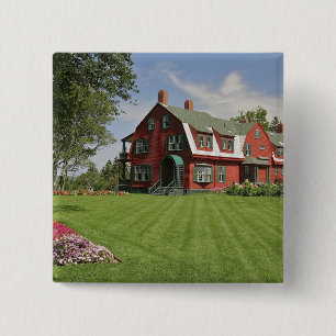 Canada, New Brunswick, Campobello Island. Vierkante Button 5,1 Cm