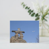 Canada, Newfoundland, St. John. Inukshuk (tot Briefkaart (Staand voorkant)