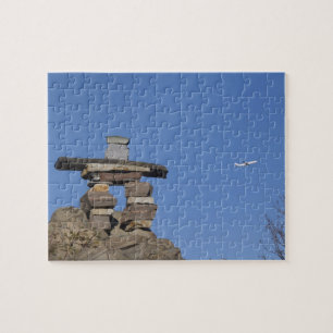 Canada, Newfoundland, St. John's. Inukshuk (om Legpuzzel