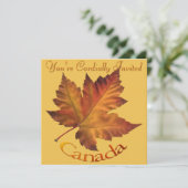 Canada nodigt geïndividualiseerde Maple Leaf CN RS Kaart (Staand voorkant)