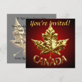Canada nodigt u uit tot speciaal aangepast Gold Ca Kaart (Voorkant / Achterkant)