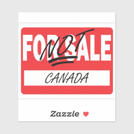 Canada NON à la vente Sticker (Feuille)