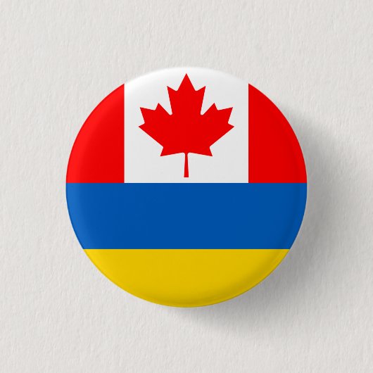 Canada Oekraïne Ronde Button 3,2 Cm (Voorkant)