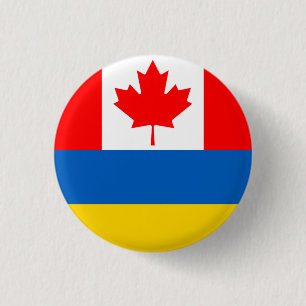 Canada Oekraïne Ronde Button 3,2 Cm