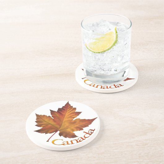 Canada Onderzetter Souvenir Autumn Leaf Canada Gif (Zijkant)