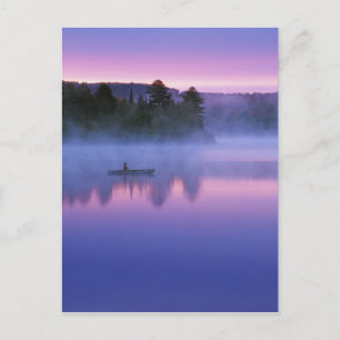 Canada, Ontario, Algonguin Park, Kanoër op Briefkaart