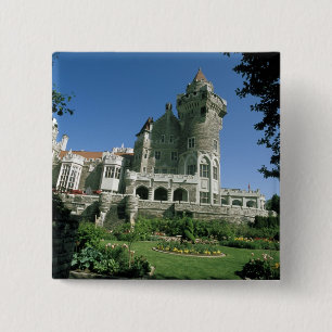 Canada, Ontario, Toronto. Historisch Casa Loma Vierkante Button 5,1 Cm