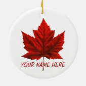 Canada Ornament Custom Canada Souvenir Jouw naam H (Achterkant)