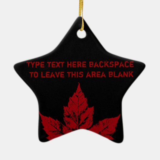 Canada Ornament Personalized Souvenir Canada Gift (Achterkant)