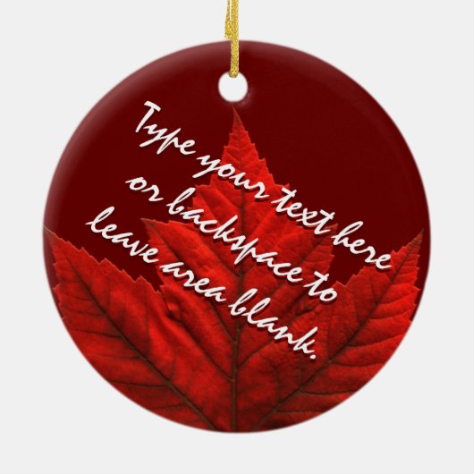 Canada Ornament Souvenir Personalized Canada Gifts (Achterkant)
