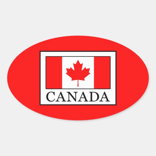 Canada Ovale Sticker (Voorkant)