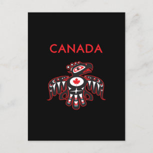 Canada Pacific Northwest Haida Vogel Donkere kleur Briefkaart