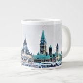 Canada Parliament Buildings Snow Souvenir Extra Grote Beker (Voorkant rechts)
