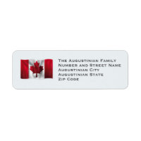 CANADA Patriottische Vlag Aangepast Terugkeeradres