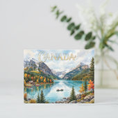 CANADA. Paysage. Carte postale de vacances (Debout devant)