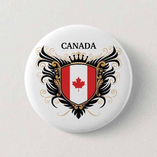 Canada [personaliseren] ronde button 5,7 cm (Voorkant)