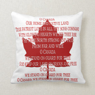 Canada Pillow Canadian Anthem Souvenir Pillow Kussen