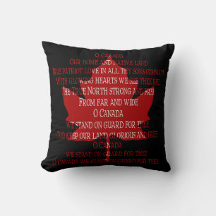 Canada Pillow Canadian Anthem Souvenir Pillow Kussen