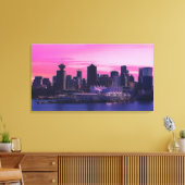 Canada Place Vancouver, Impressionisme Canvas Prin (Insitu (Woonkamer))