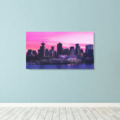 Canada Place Vancouver, Impressionisme Canvas Prin (Insitu (Houten vloer))