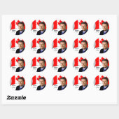 Canada PM Stephen Harper Ronde Sticker (Vel)
